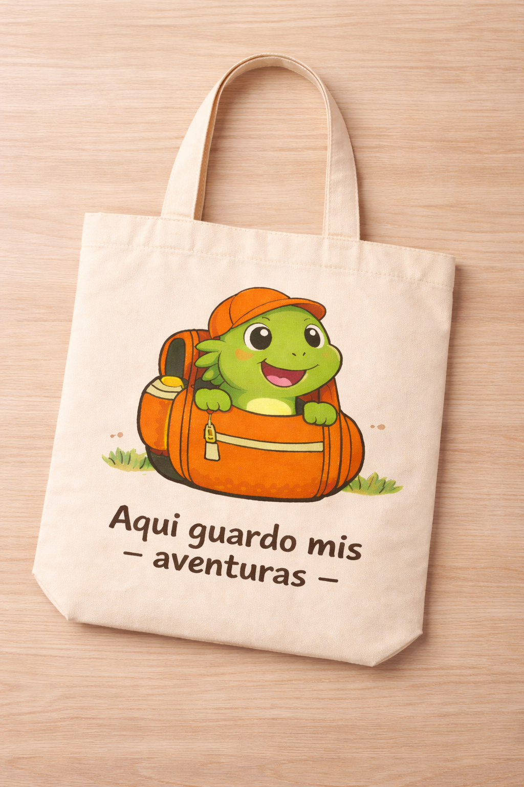 Tote bag 'Aquí guardo mis aventuras'